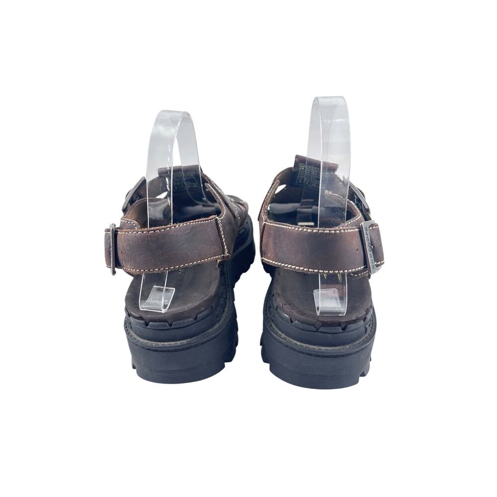 Skechers Jammers Women Brown Leather Fisherman Sandals Chunky Platform US 9 Y2KK - Picture 7 of 12